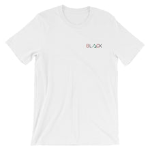 BLACK Embroidered {in multi-color} T-shirt