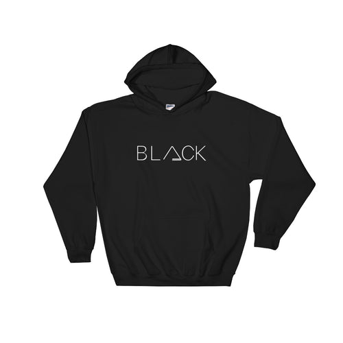 BLACK {in white} Unisex Hoodie