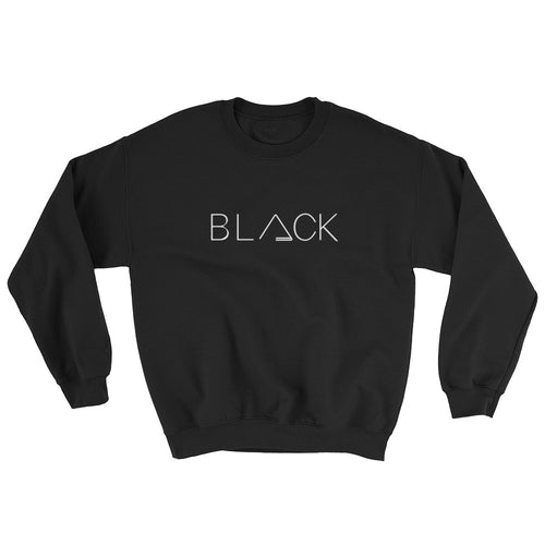 BLACK {in white} Unisex Sweatshirt