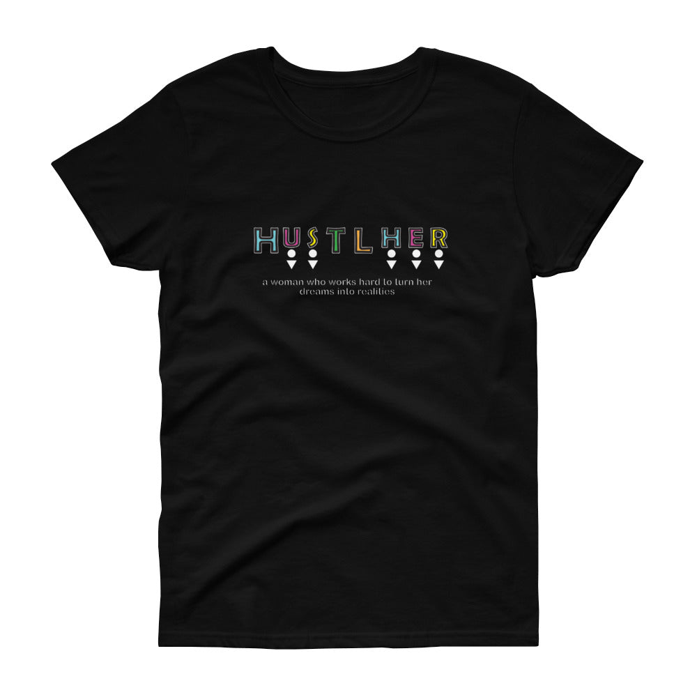 HUSTLHER Defined Women's T-shirt {with white accents}